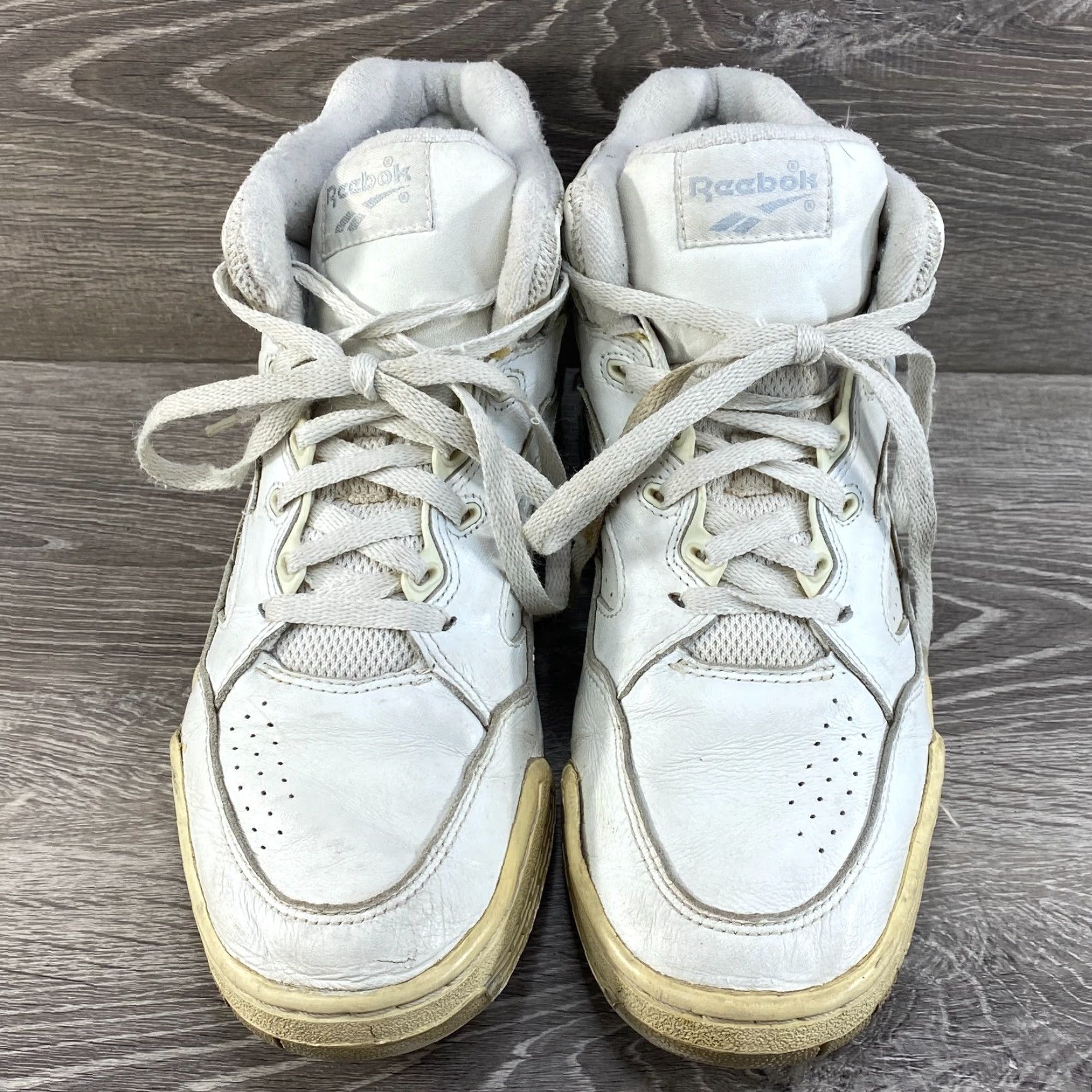 Reebok VINTAGE Reebok White Leather Shoes Mens 10.5 High Top Basketball BB4600 VTG - Nike? Size US M / EU 48-50 / 2 - 3 Thumbnail