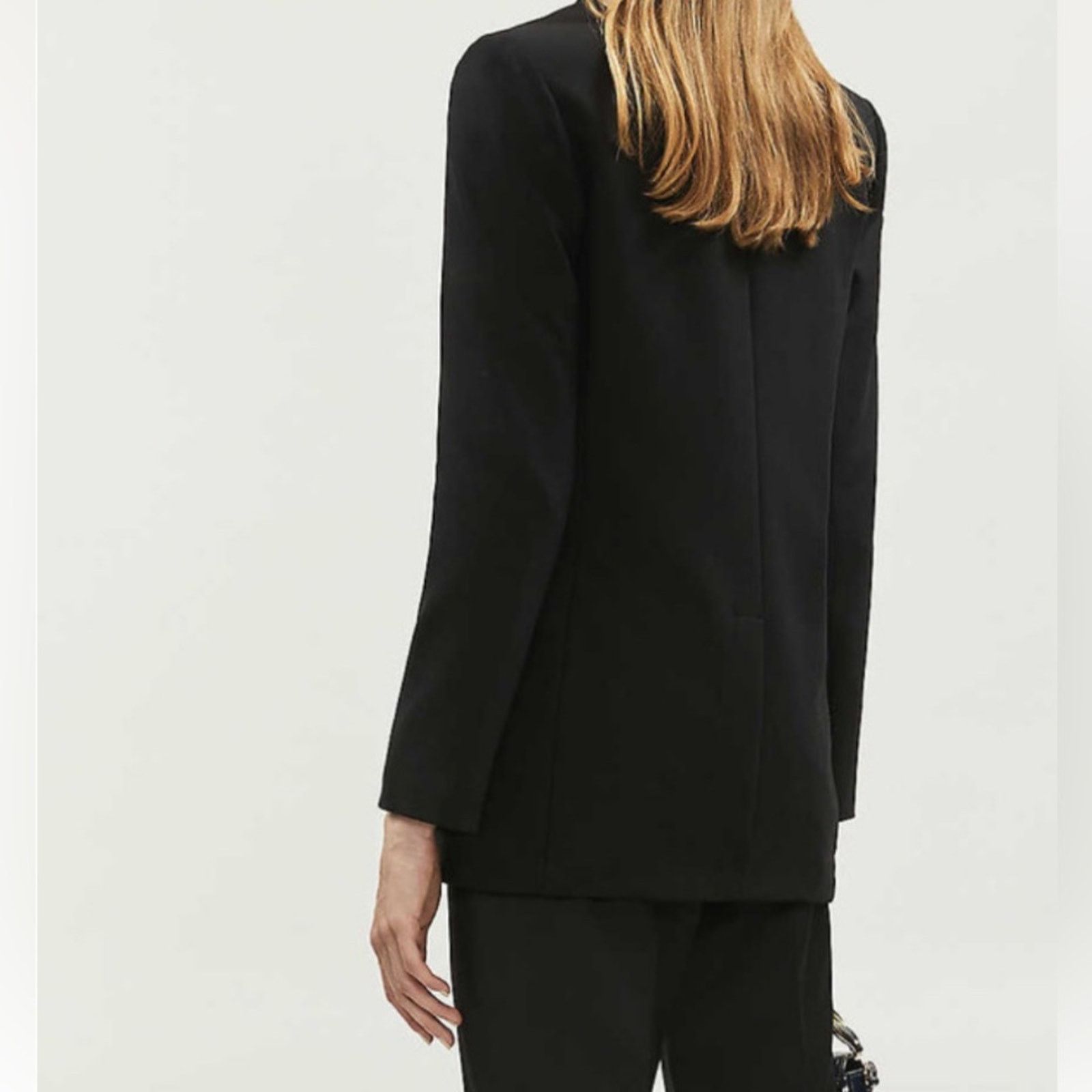 Maje MAJE VOGA $565 Black Double-Breasted Crepe Blazer FR42 US 10 Size L / US 10 / IT 46 - 15 Thumbnail