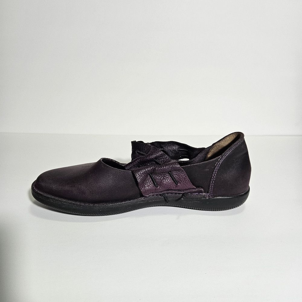 Other Loints of Holland Purple Nubuck Leather Ruffle Mary Jane Fl Size US 8 / IT 38 - 2 Thumbnail