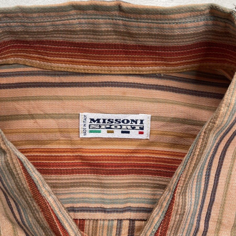 Missoni vintage 90s missoni sport jacquard stripes casual shirt Size US L / EU 52-54 / 3 - 4 Thumbnail