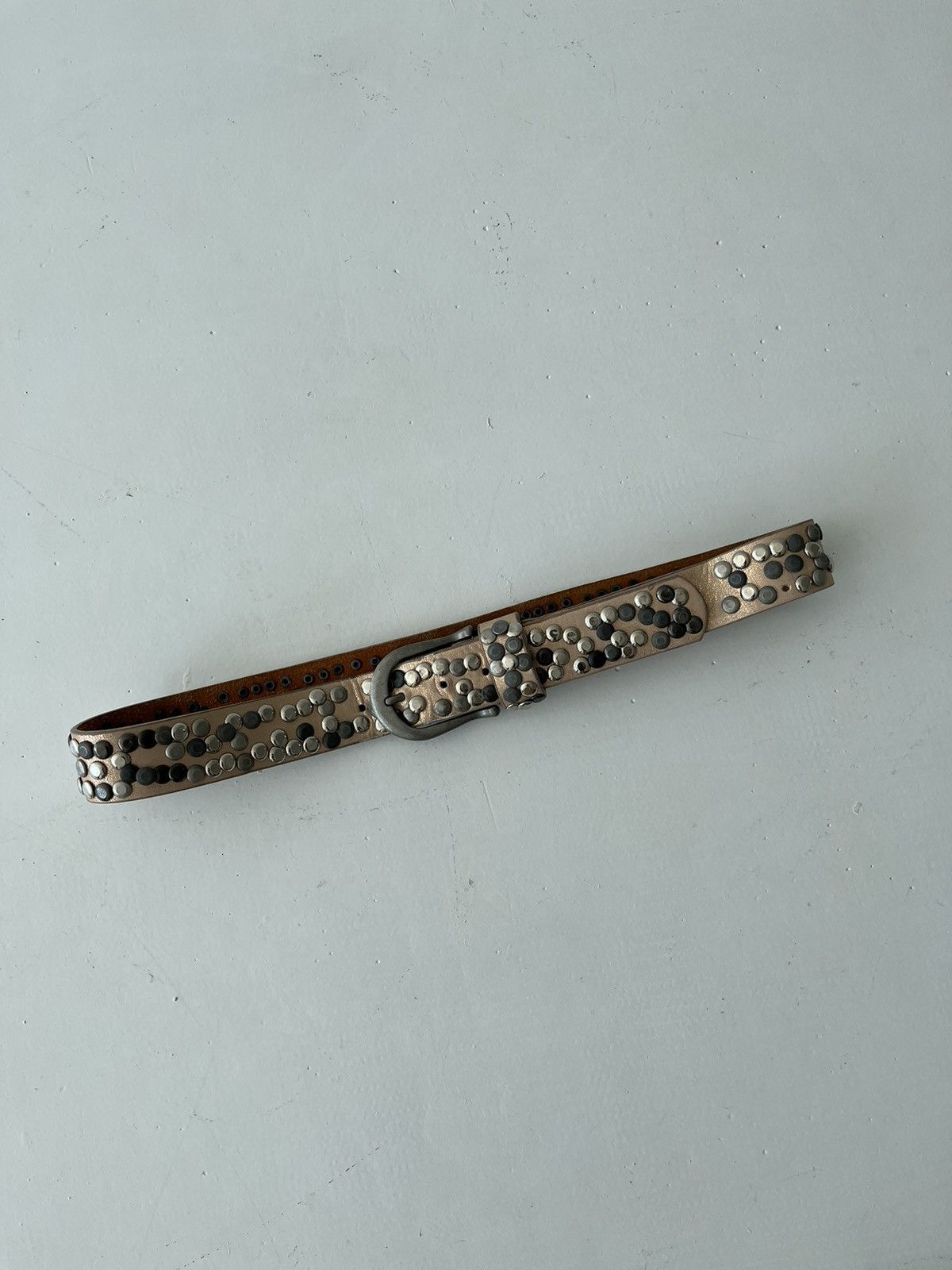 Japanese Brand Japanese vintage pink leather belt grunge punk Y2K Size ONE SIZE - 1 Thumbnail