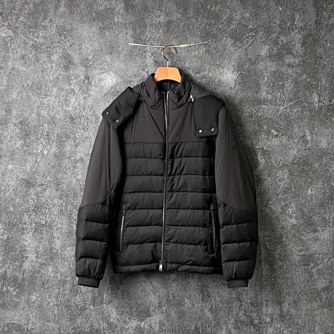 Ermenegildo Zegna Ermenegildo Zegna Wool Cotton Black Heavy Coat s Men Size US S / EU 44-46 / 1 - 1 Thumbnail