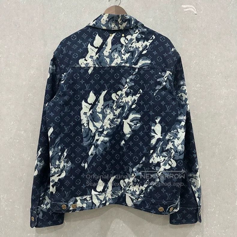 Louis Vuitton Louis Vuitton Tie-Dye Old Flower Full Print Denim Jacket Size US M / EU 48-50 / 2 - 2 Thumbnail