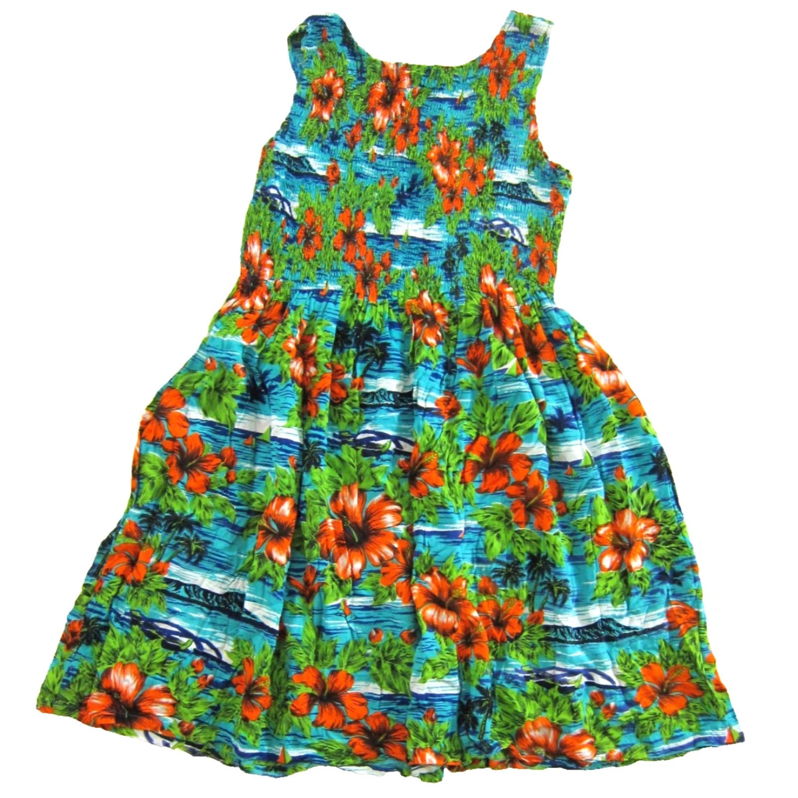 Vintage VINTAGE Kapal Dress Kaftan Sundress Tank Dress Floral Rayon Green Small Womens Size S / US 4 / IT 40 - 2 Thumbnail