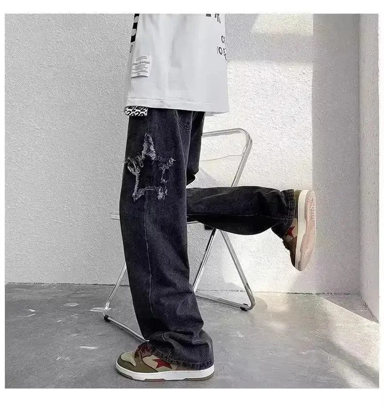 Japanese Brand Loose casual versatile straight leg jeans Size US 32 / EU 48 - 3 Thumbnail