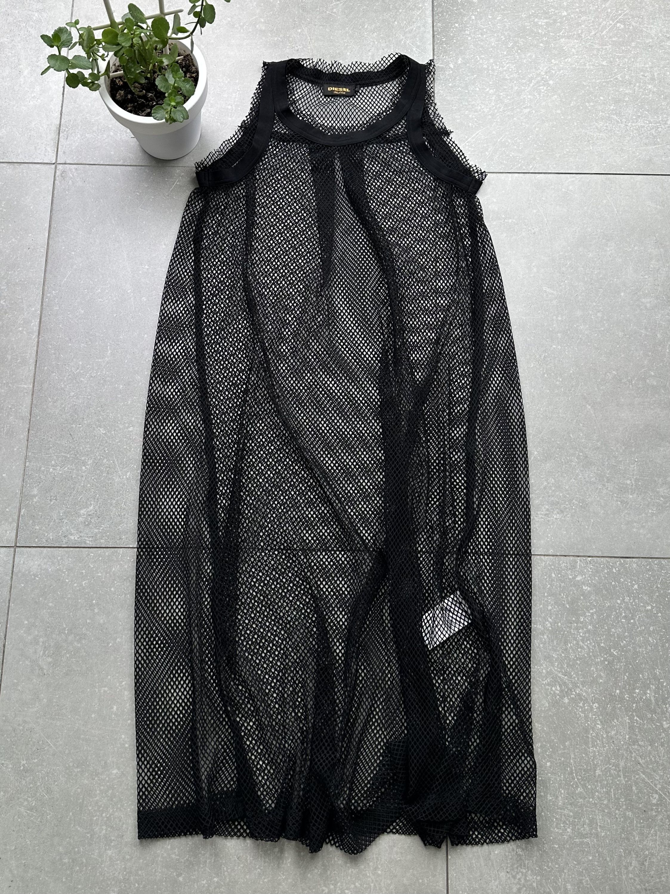 image of Avant Garde x Diesel Black Gold Vintage Mesh Dress, Women's (Size XS)