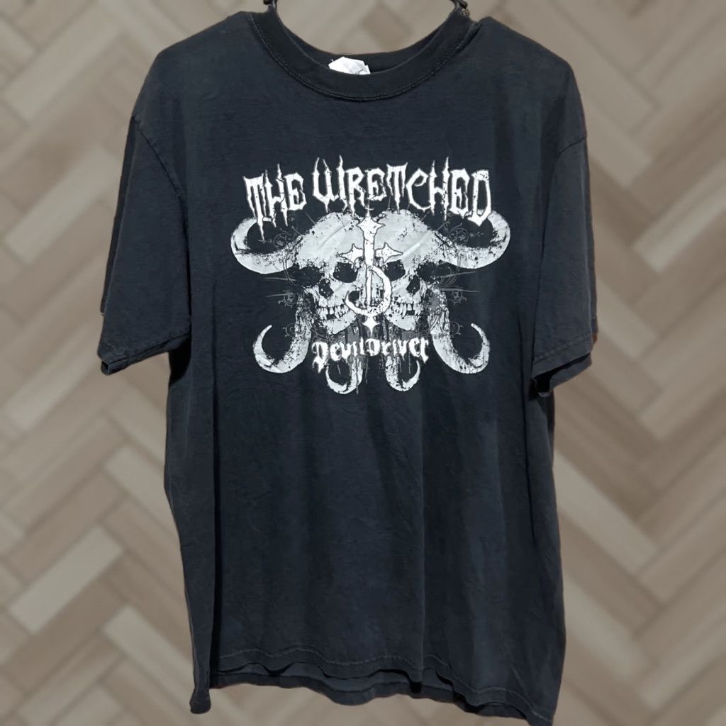 Anvil VINTAGE Anvil T-Shirt Devildriver The Wretched Fan Club Large Black Cotton Short Sleeve Mens Music Size US L / EU 52-54 / 3 - 1 Thumbnail
