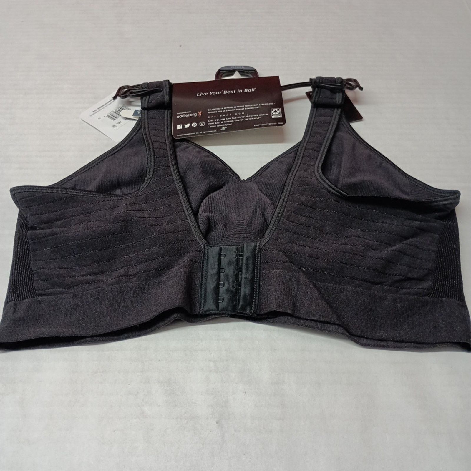 Other BALI Wireless Bra Womens Size 3XL Black Beautifully Seamless Size ONE SIZE - 6 Thumbnail