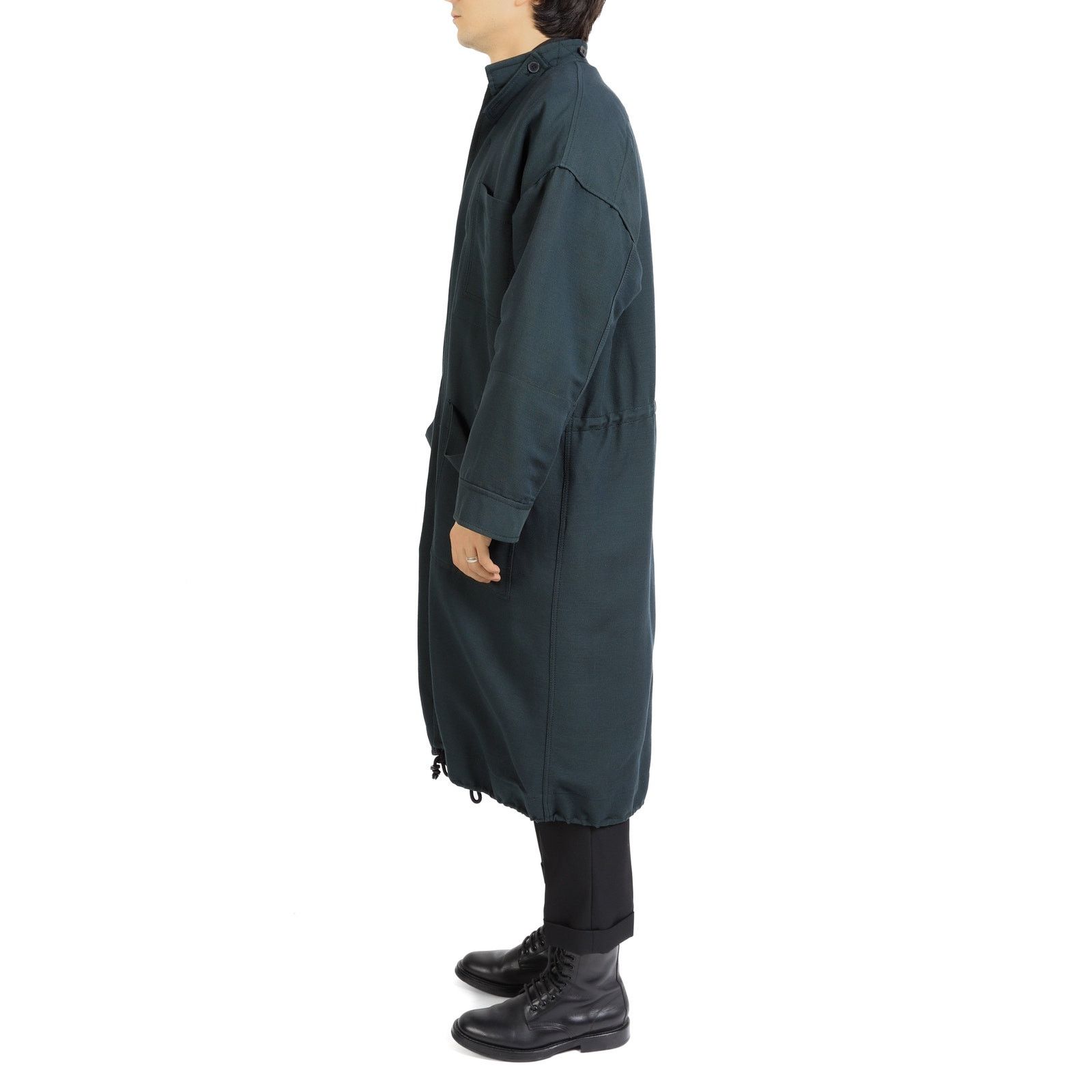 Haider Ackermann FW17 Oversized Quilted Coat in Teal Wool Size US XS / EU 42 / 0 - 4 Thumbnail