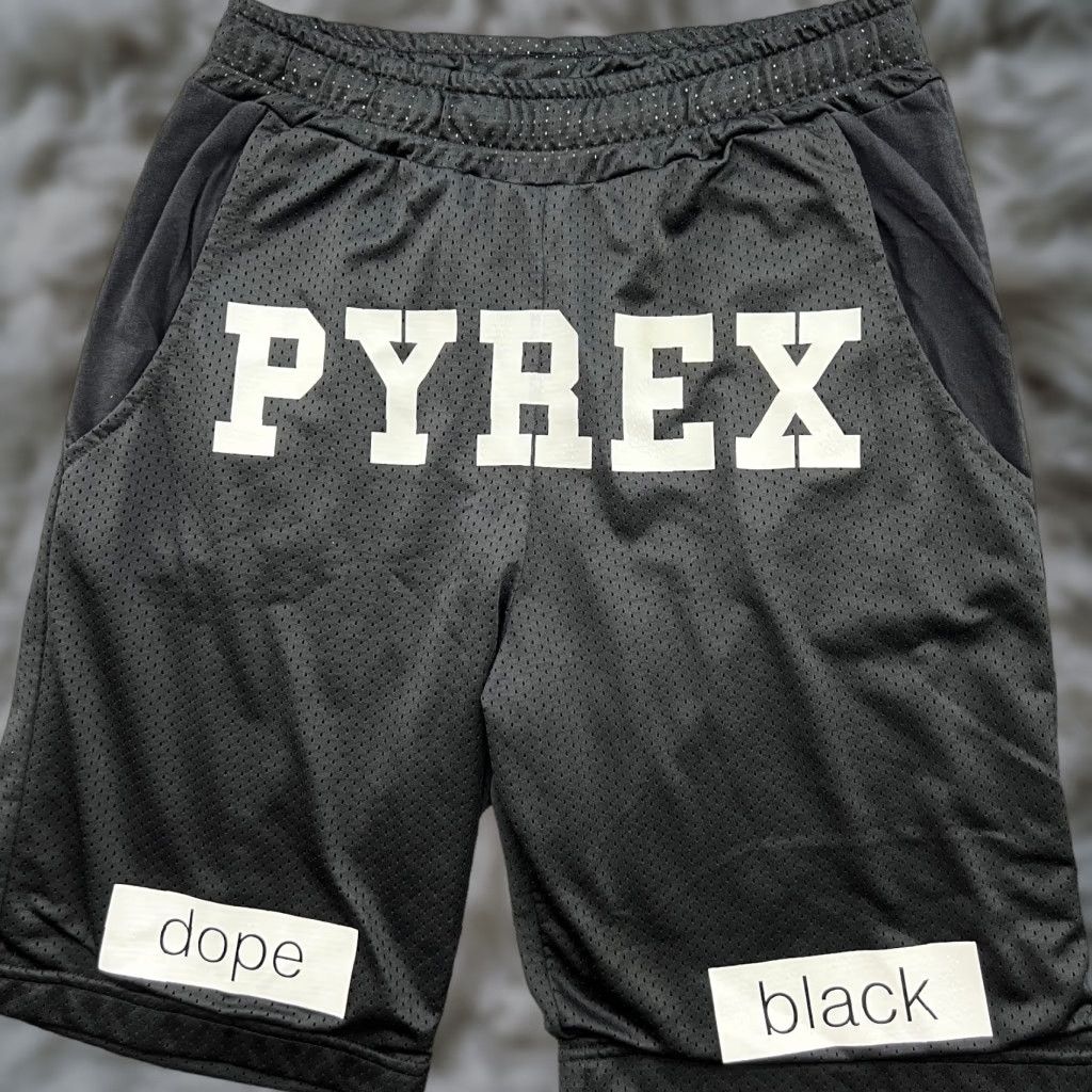 Vintage PYREX Vision Virgil Abloh Mens Shorts XS Black Athletic Drawstring Lightweight Quick Dry Water Resistant Basketball Size US 27 - 1 Thumbnail