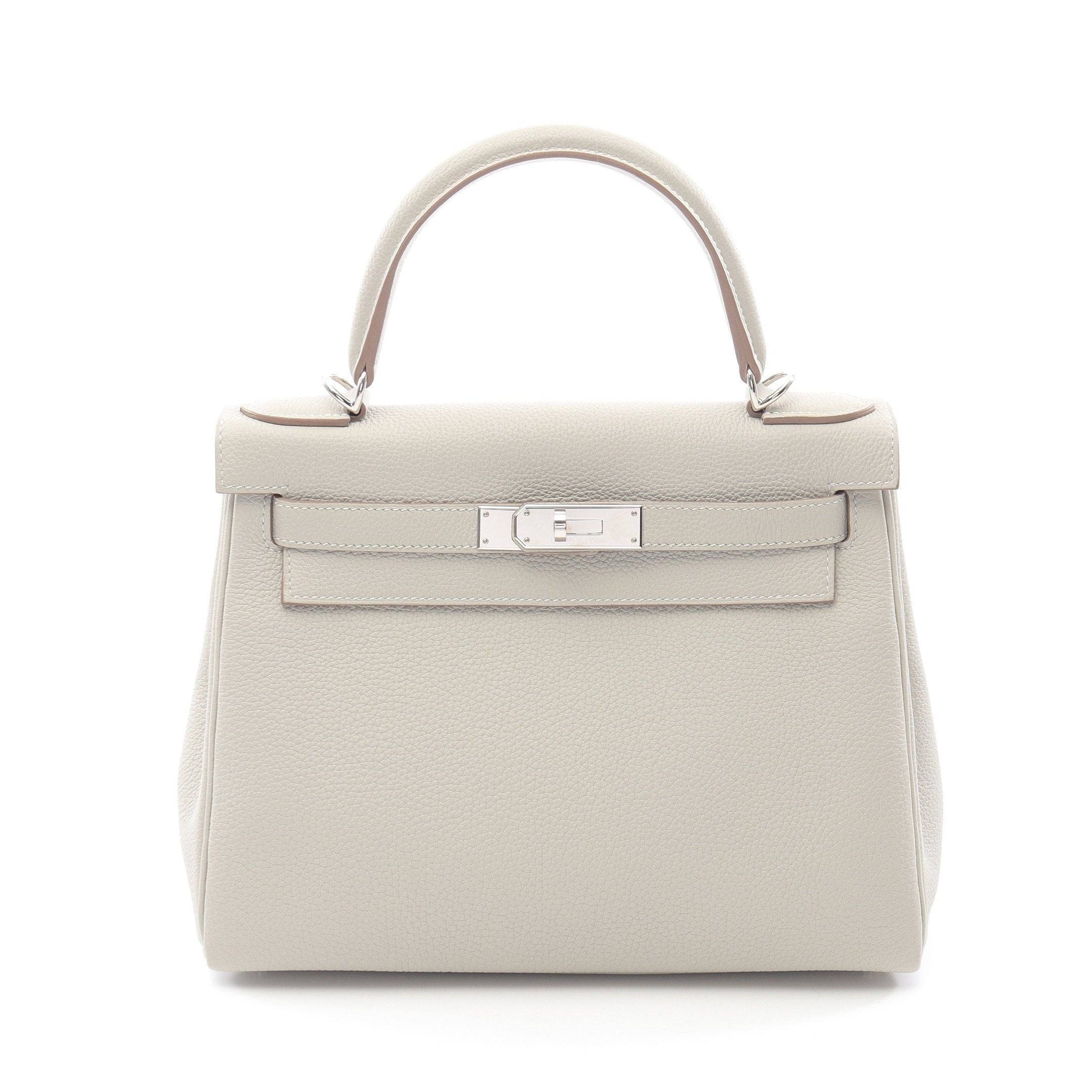 Hermes Hermes Kelly28 Gris Perle Handbag Togo Light Gray Silver Hardware B Stamp Size ONE SIZE - 1 Thumbnail