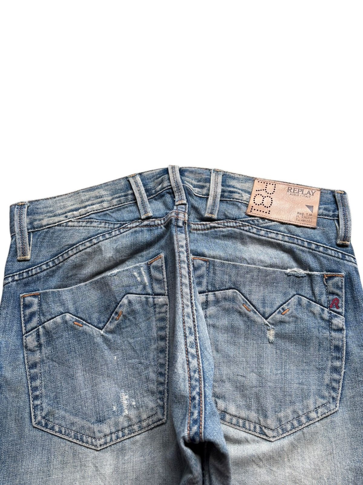 Replay Vintage Replay Skar Rusty Mud Wash Distressed Baggy Jeans Size US 32 / EU 48 - 8 Thumbnail