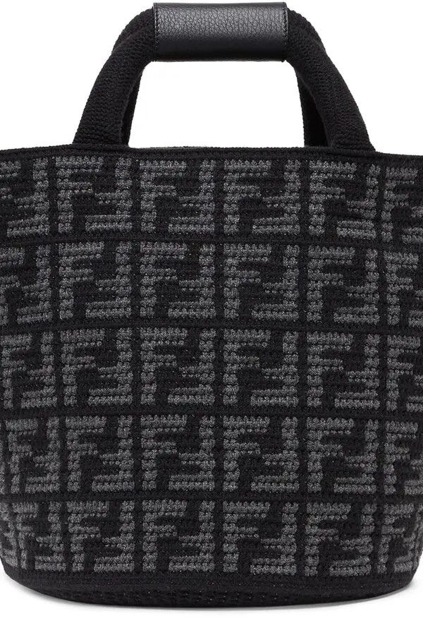 Fendi o1mtch0225 FF Shopping Bag in Black Size ONE SIZE - 3 Thumbnail