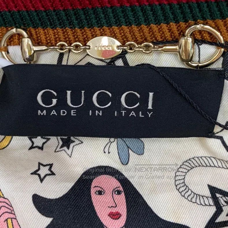Gucci Gucci Brown back love print stand-up collar zipper long-sl Size S / US 4 / IT 40 - 5 Thumbnail