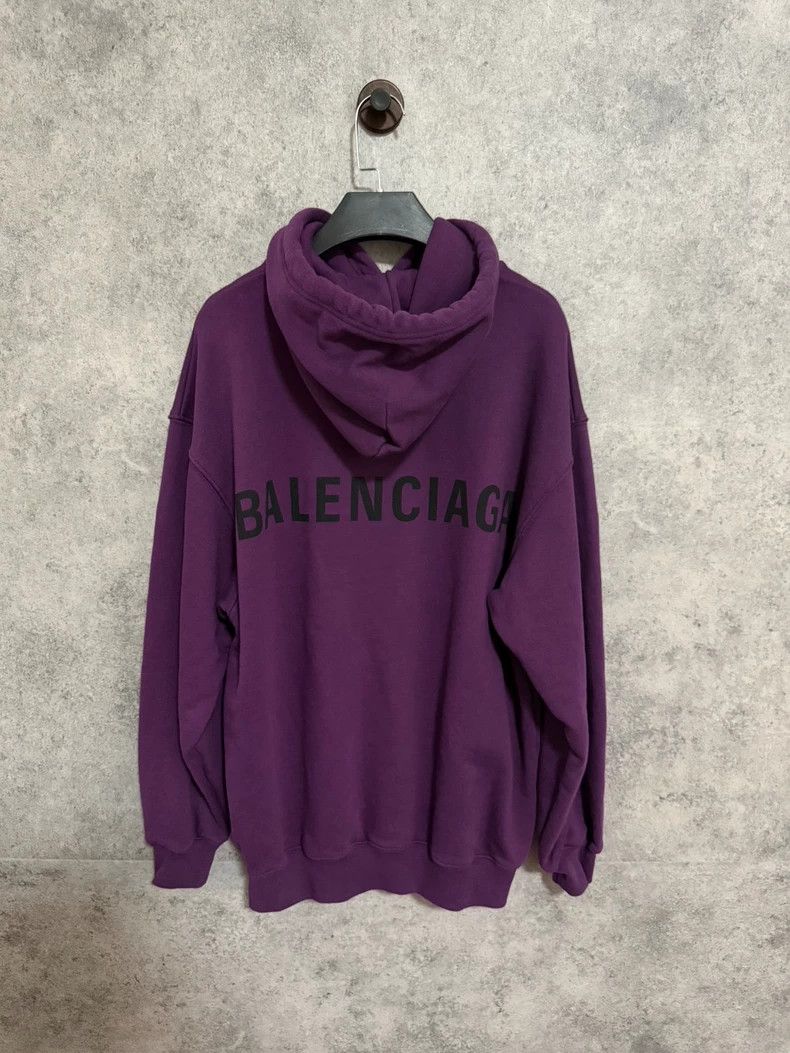 Balenciaga Balenciaga Hoodie Hoodie back monogrammed logo purple Size US S / EU 44-46 / 1 - 5 Thumbnail
