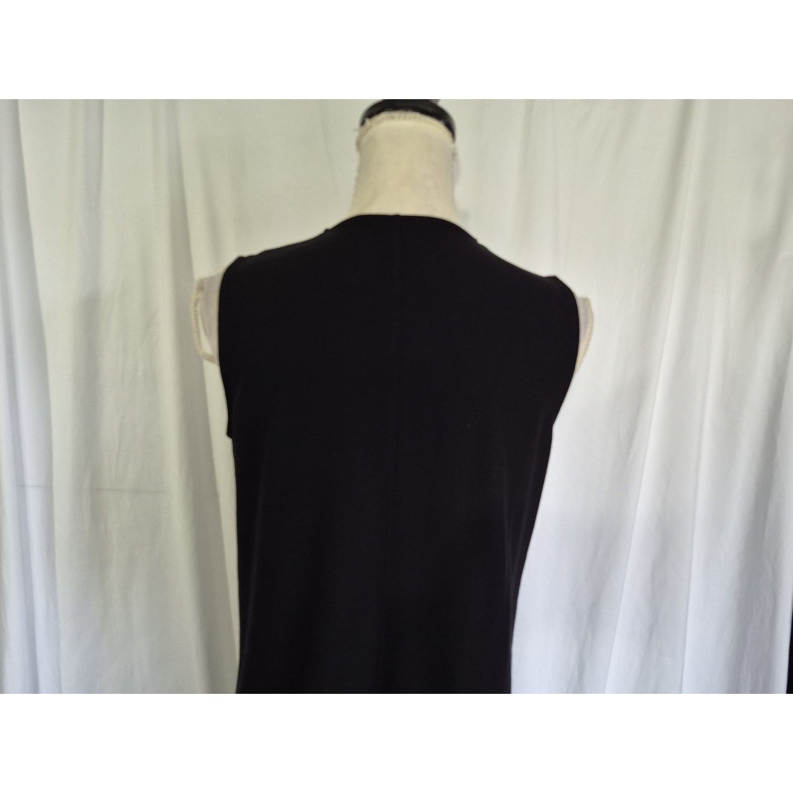 Eileen Fisher Eileen Fisher Women's Black Mock Neck Sleeveless Dress XS Size XS / US 0-2 / IT 36-38 - 4 Thumbnail