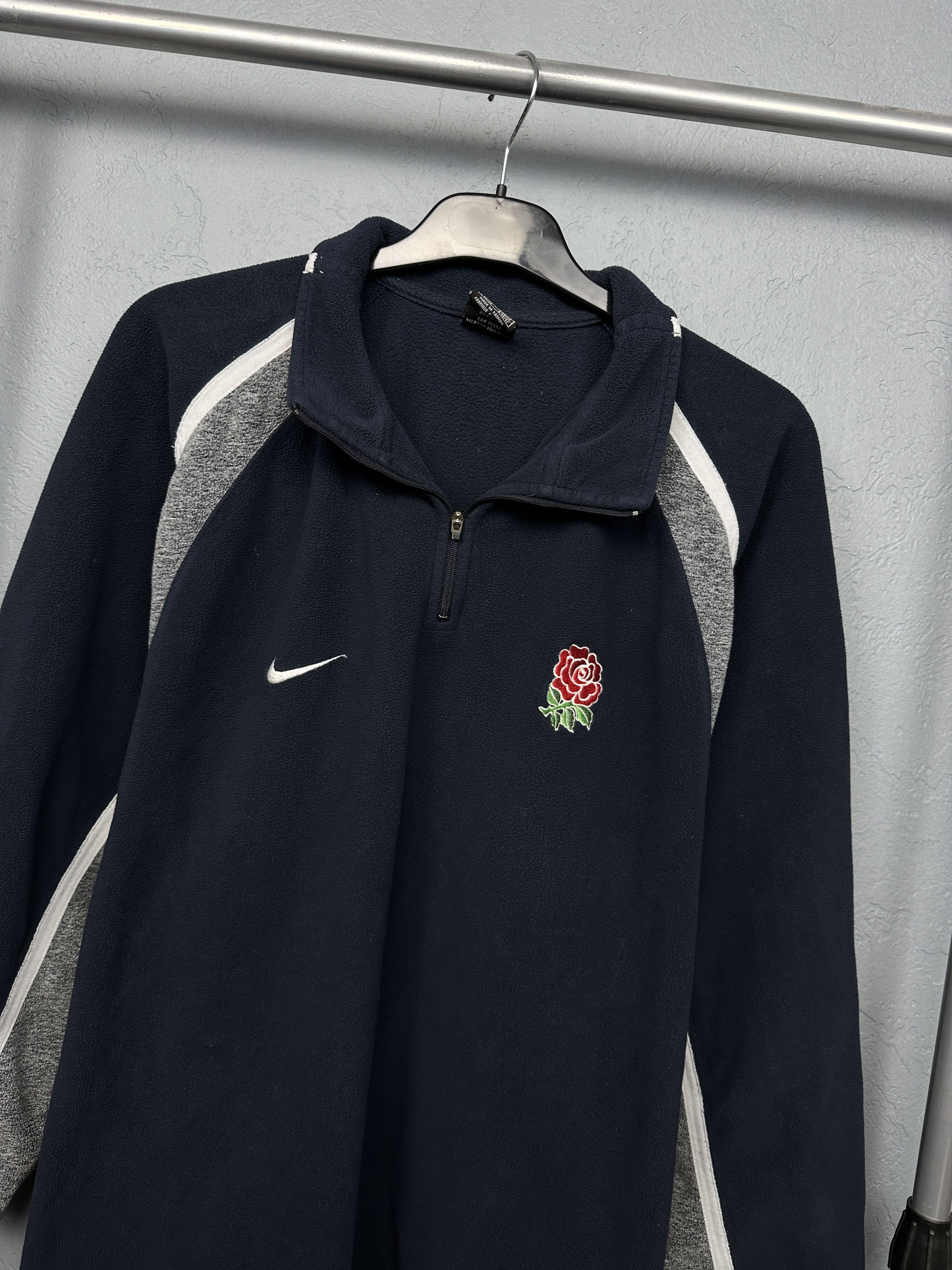 Nike Nike England Rugby Vintage Mens 1\4 Zip Fleece Jacket Size US M / EU 48-50 / 2 - 2 Thumbnail
