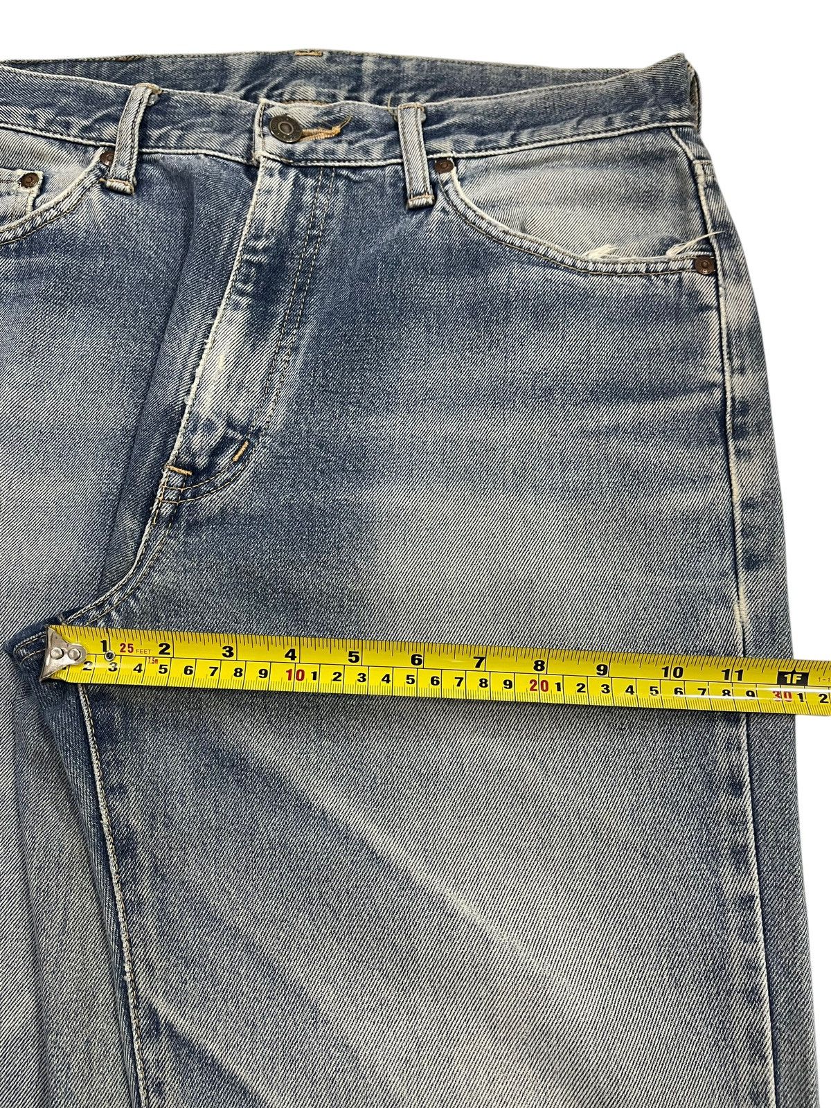 Edwin Vintage Edwin Blue Faded Wash Distressed Style Loose Jeans Size US 32 / EU 48 - 15 Thumbnail