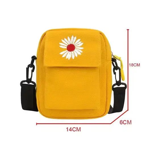 Other Daisy Canvas Zipper Cross-body Bag Size ONE SIZE - 4 Thumbnail