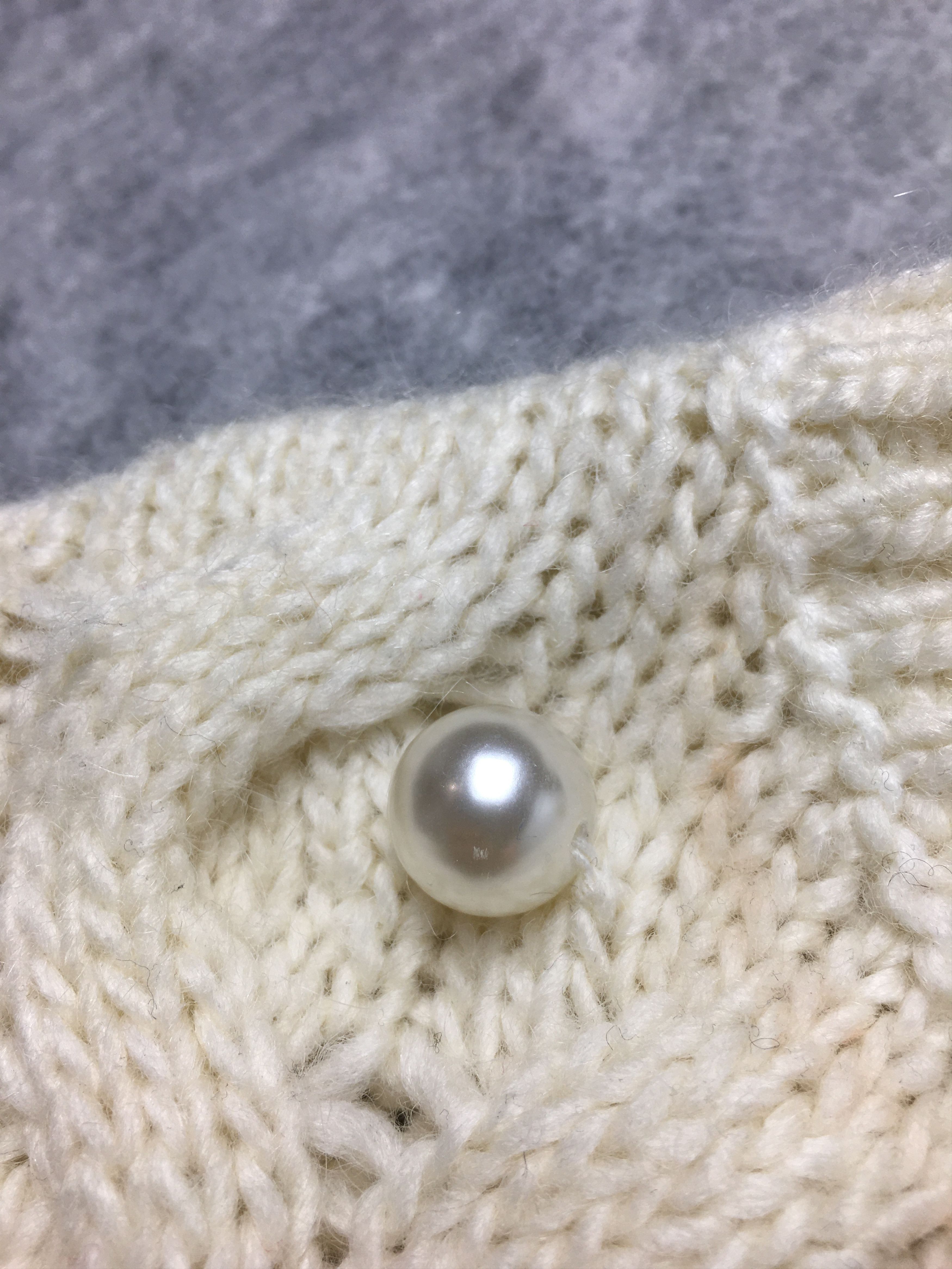 Essentiel Antwerp Essential Antwerp Cable Knitted Sweater Pearl Embellishments Size S / US 4 / IT 40 - 14 Thumbnail