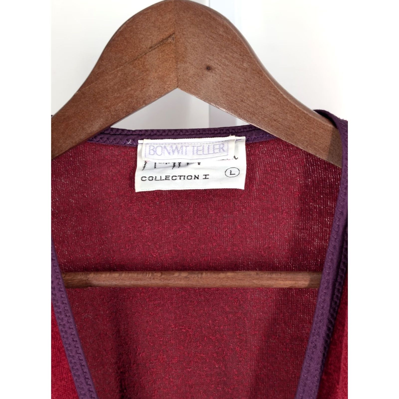 Mary McFadden VINTAGE Mary McFadden Couture Collection Robe Womens L Red Rayon Tie 49" 3/4 Sleeve Size L / US 10 / IT 46 - 7 Thumbnail