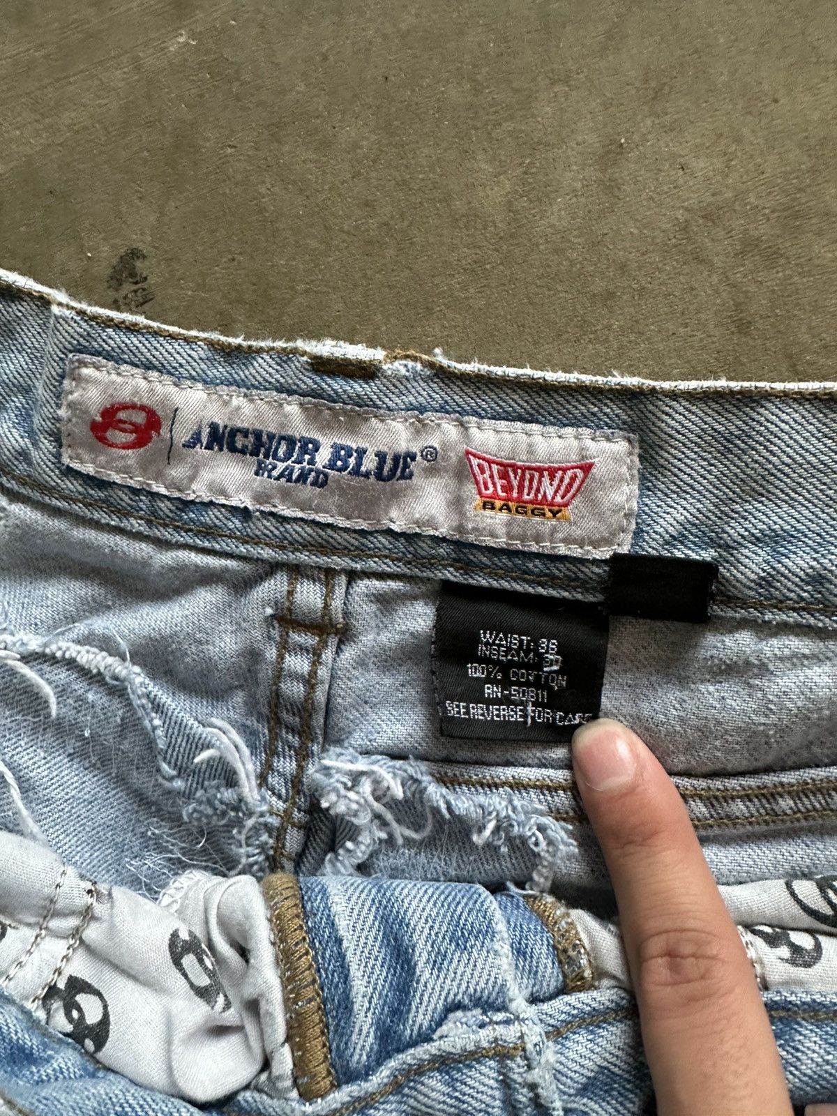 Anchor Blue Vintage Distressed Baggy Anchor Blue Jeans Size US 32 / EU 48 - 2 Thumbnail