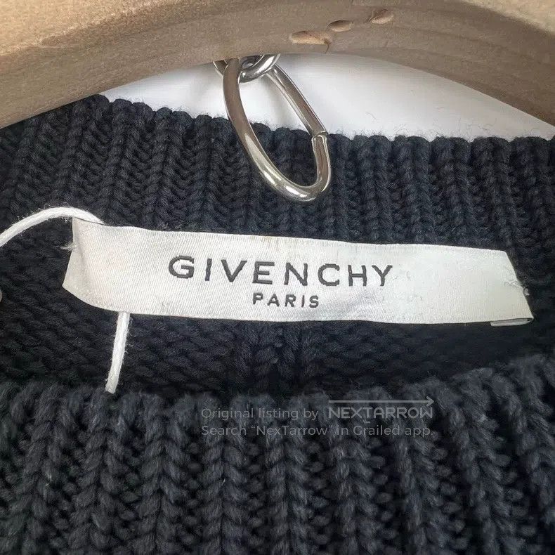 Givenchy Givenchy Black Distressed Logo Destroyed Knit Sweater Size S / US 4 / IT 40 - 5 Thumbnail