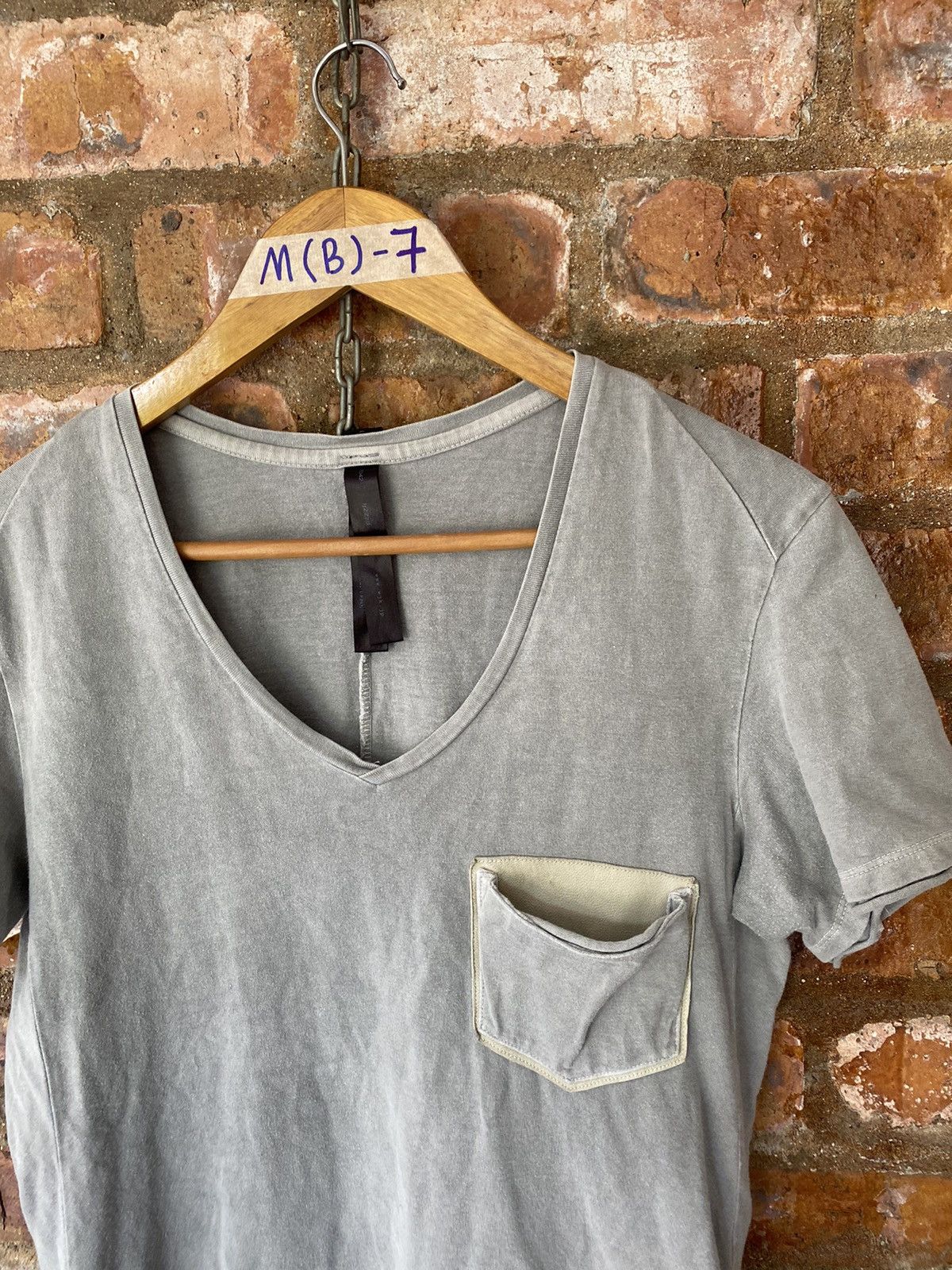 Ekam 2000s WJK leather Pocket smoke tee Size US S / EU 44-46 / 1 - 3 Thumbnail