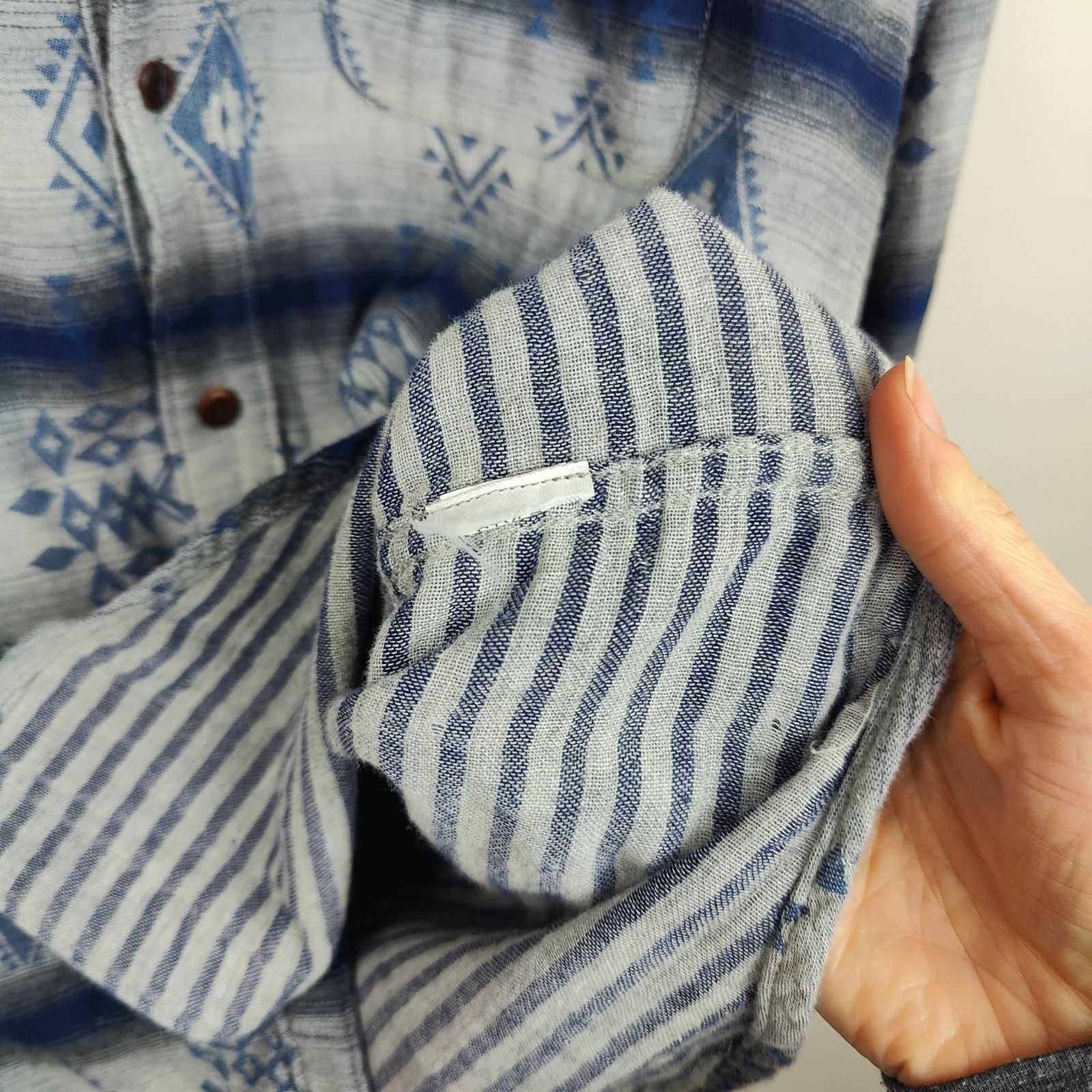 Lucky Brand Lucky Brand Flannel Shirt Mens Medium Blue Southwestern Size US M / EU 48-50 / 2 - 7 Thumbnail