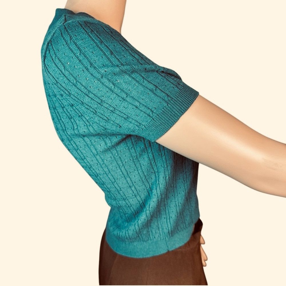 Free People New Free People Cassie Cardi Front Button Green Top Size M Size M / US 6-8 / IT 42-44 - 3 Thumbnail