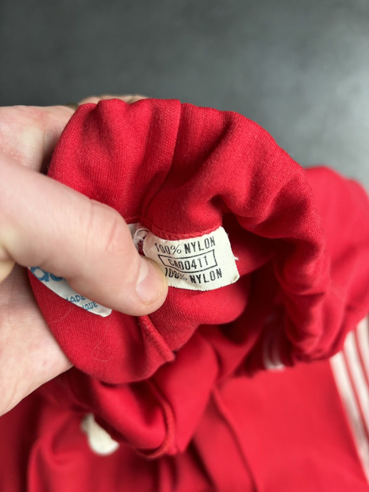Adidas × Vintage 1980s Vintage Adidas Track Suit Jacket Pants 3 Stripes Red Size US L / EU 52-54 / 3 - 17 Thumbnail