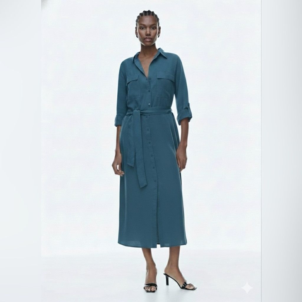 Aritzia NEW Babaton Utility Dress in Herbage Green Size M (no belt) Size M / US 6-8 / IT 42-44 - 1 Thumbnail