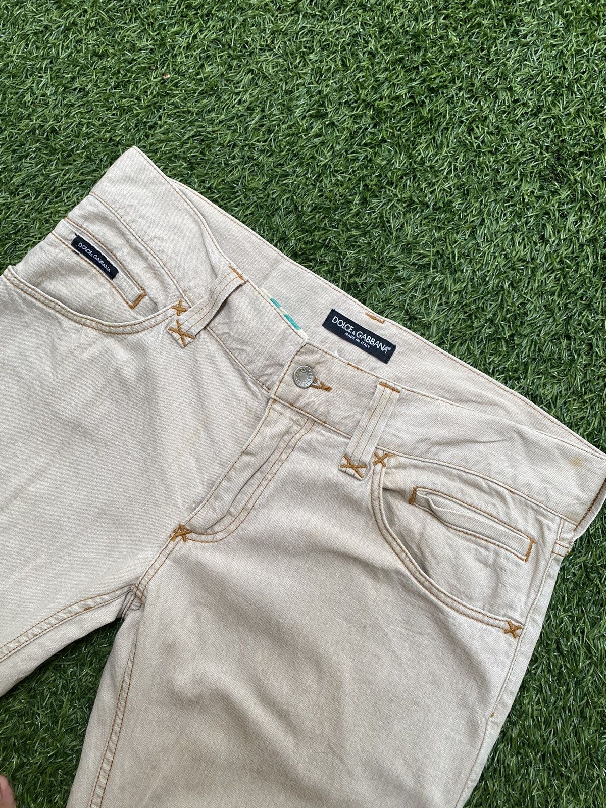Dolce & Gabbana Vintage Dolce&Gabbana Cream Jeans Size US 36 / EU 52 - 3 Thumbnail