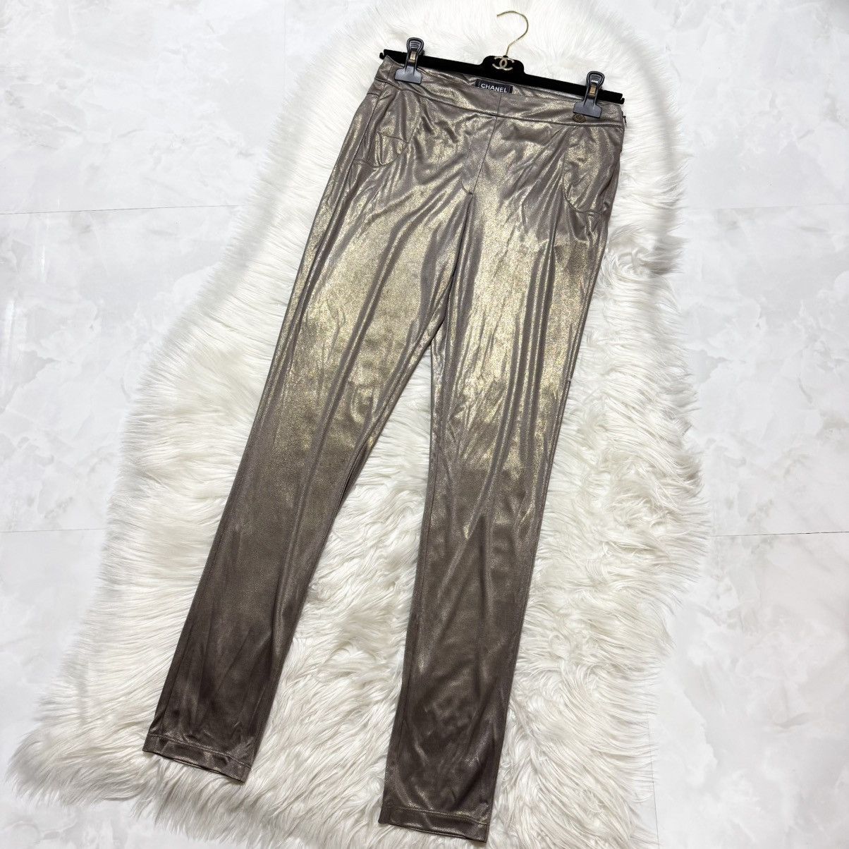 Chanel COCO decoration super stretch pants leggings