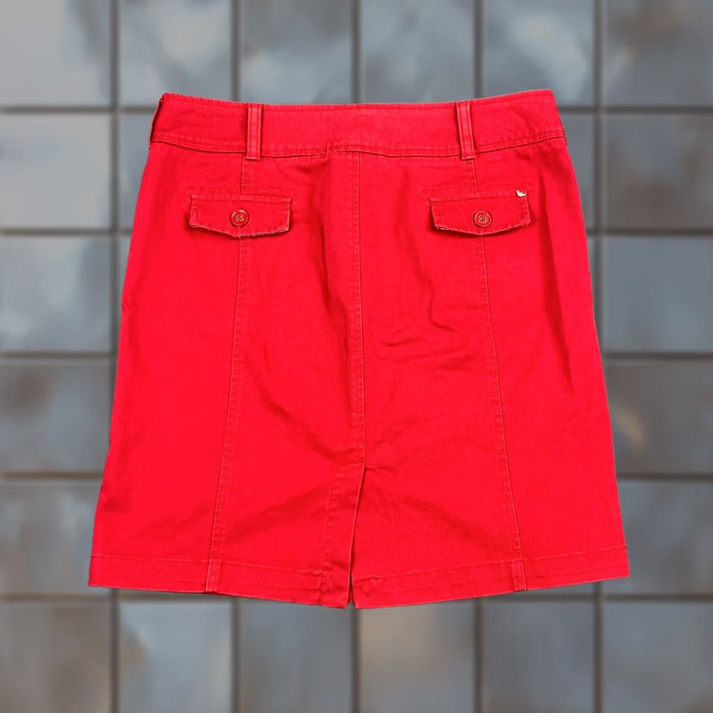 Armani ARMANI Womens Skirt Red UK 12 W32 Utility Cargo Style Designer Y2K 00s Size 34" / US 12 / IT 48 - 1 Thumbnail