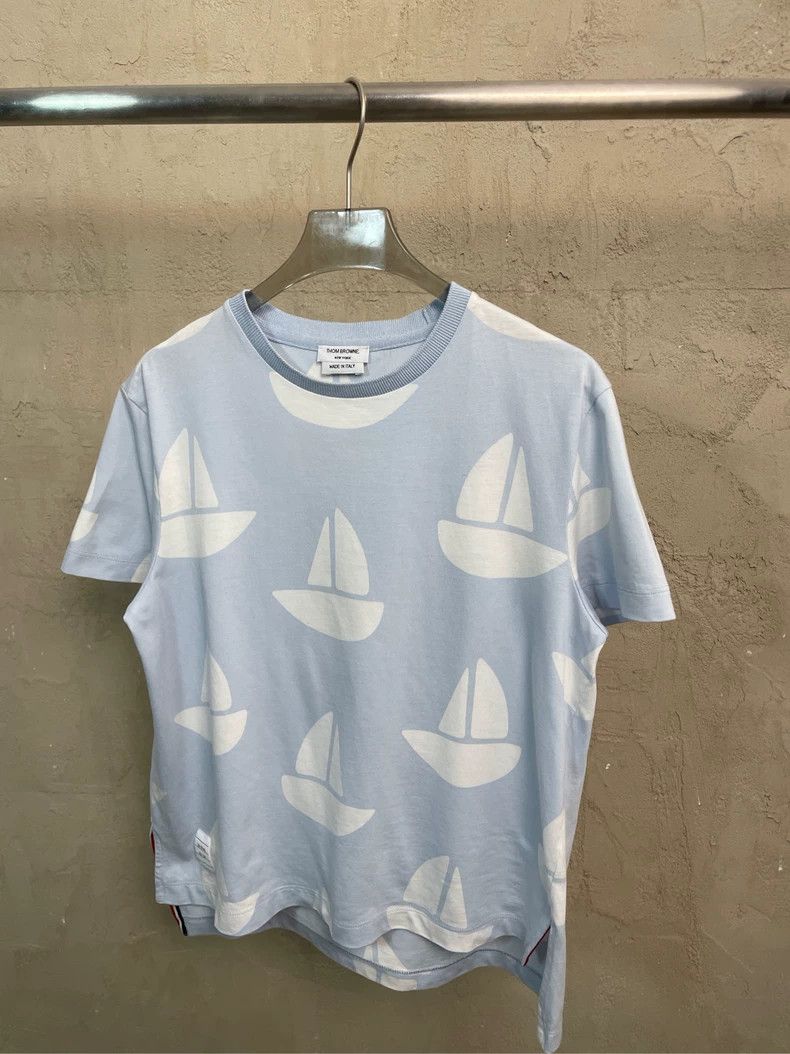 Thom Browne Thom Browne Limited edition light blue sailboat round-neck Size XS / US 0-2 / IT 36-38 - 3 Thumbnail