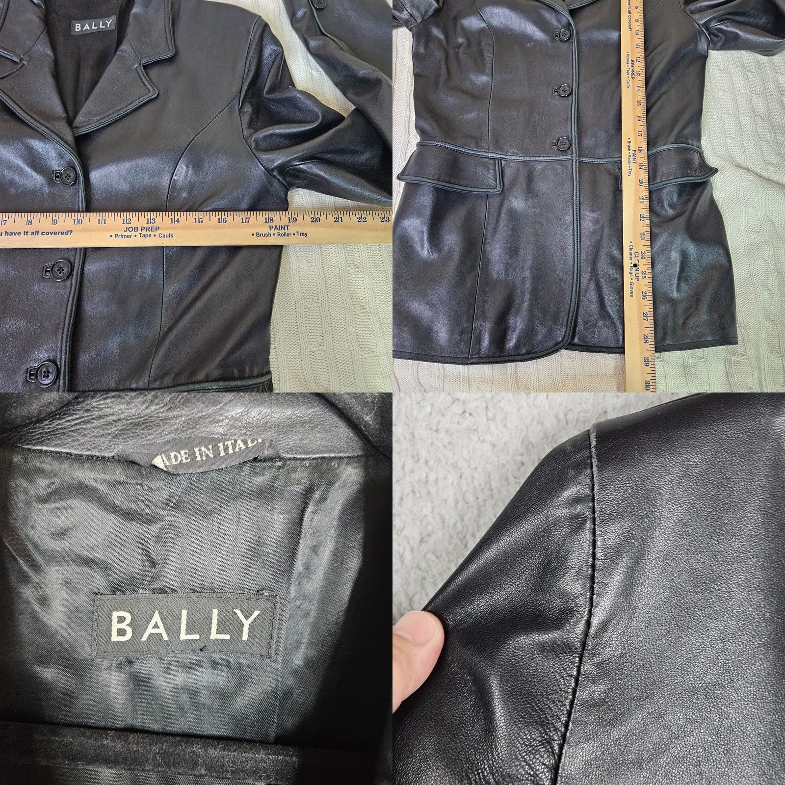 Bally BALLY Black Button up Leather lined Jacket Size 10 Made In ITALY Women's Jacket Regular Black Vintage: No Size L / US 10 / IT 46 - 8 Thumbnail