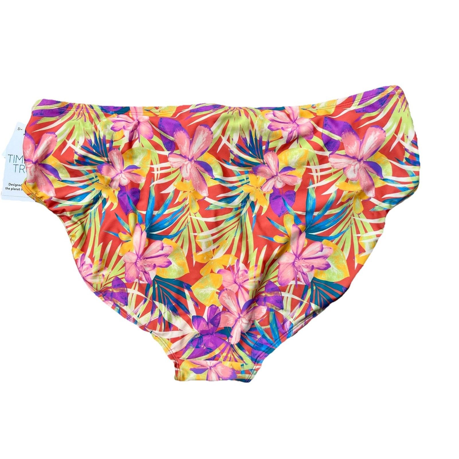 Other Time and Tru Tropical Floral Bikini Swimsuit Yellow 2pc NWT Size XXL / US 16-18 / IT 52-54 - 8 Thumbnail
