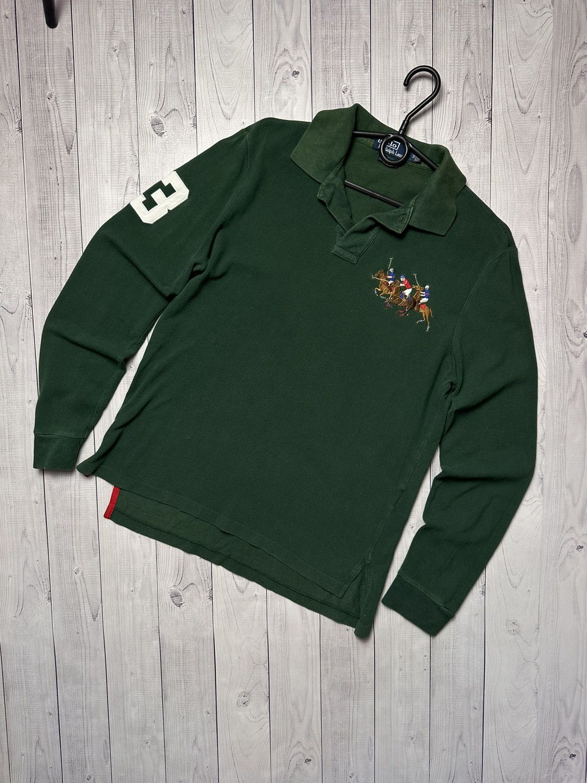 Vintage Rugby jersey polo Ralph Lauren logo size S/M green