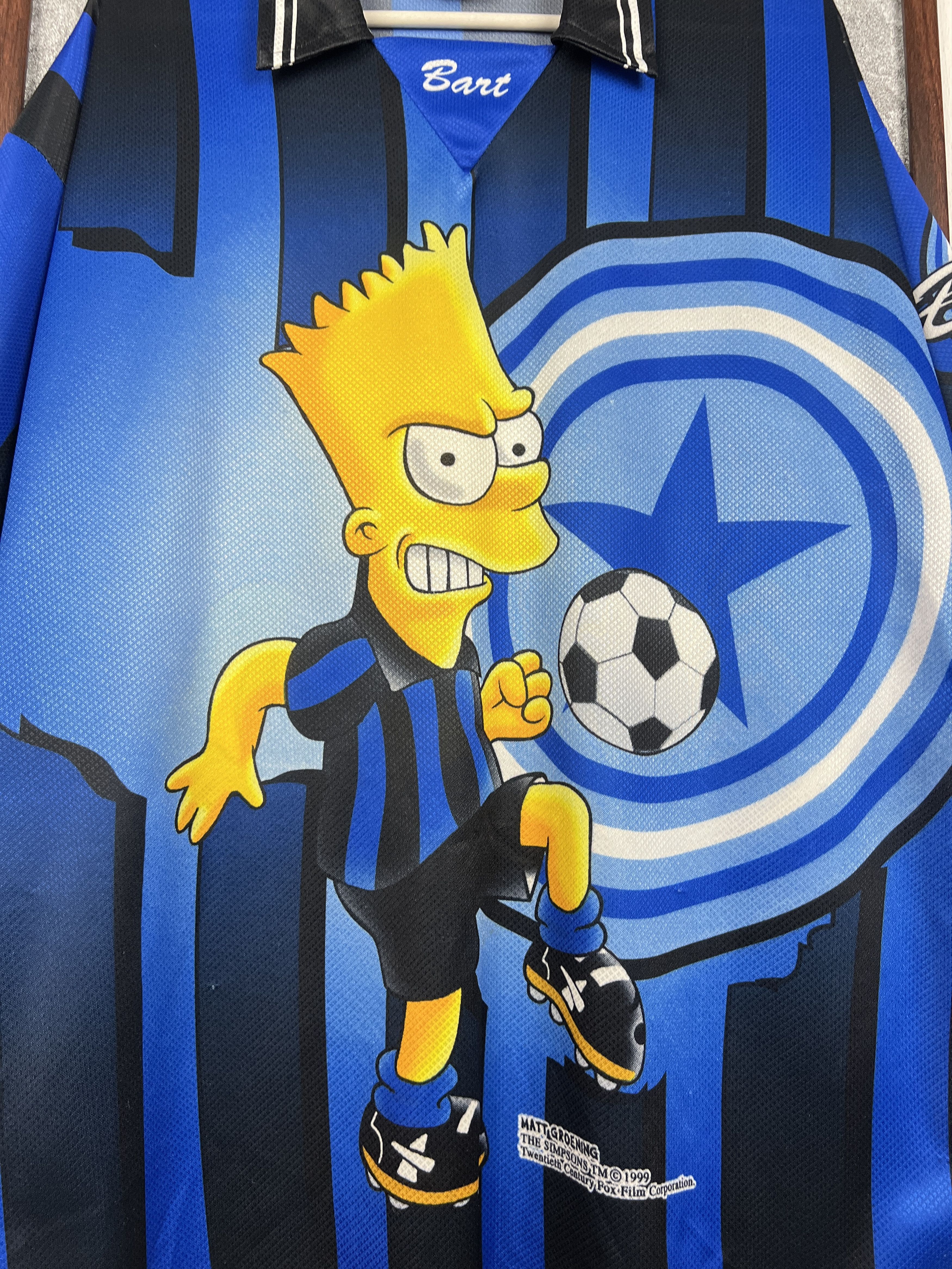 The Simpsons Inter Milan Bart Simpson Football Shirt Soccer Maglia Jersey Size US XXL / EU 58 / 5 - 3 Thumbnail
