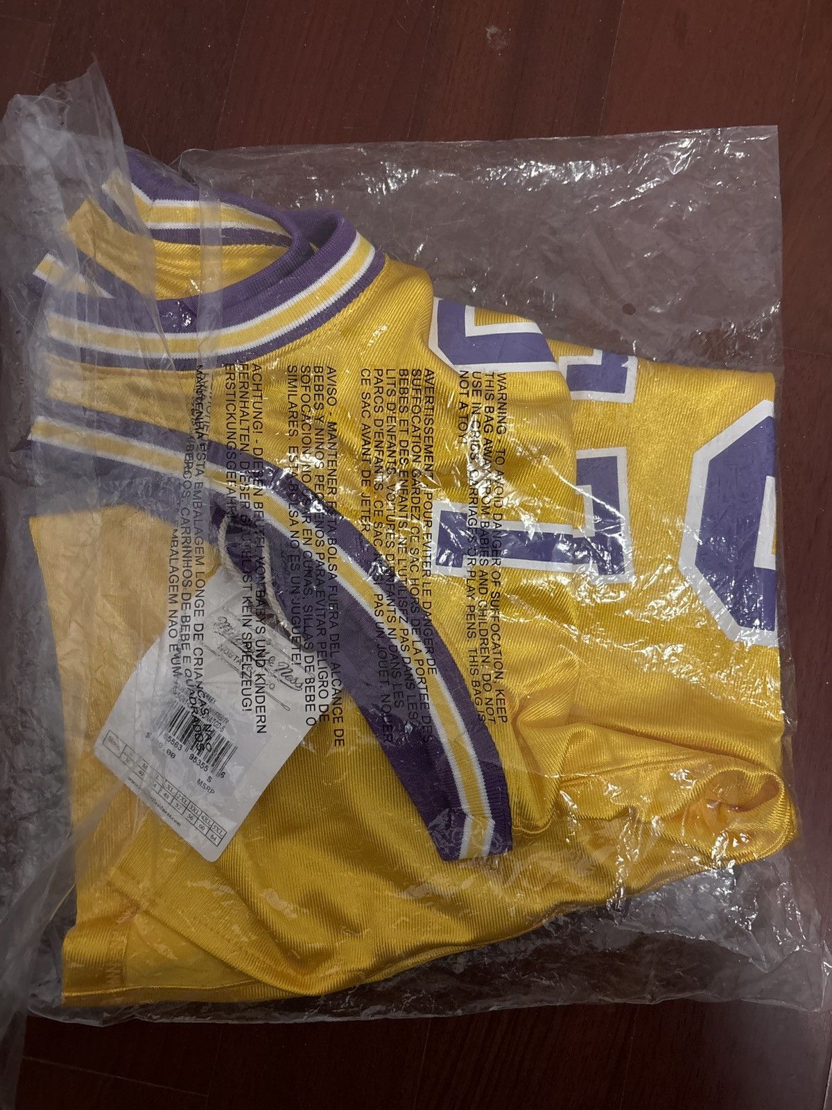 image of Mitchell Ness Shaquille O’Neal Lsu Jersey in Yellow, Men's (Size Small)