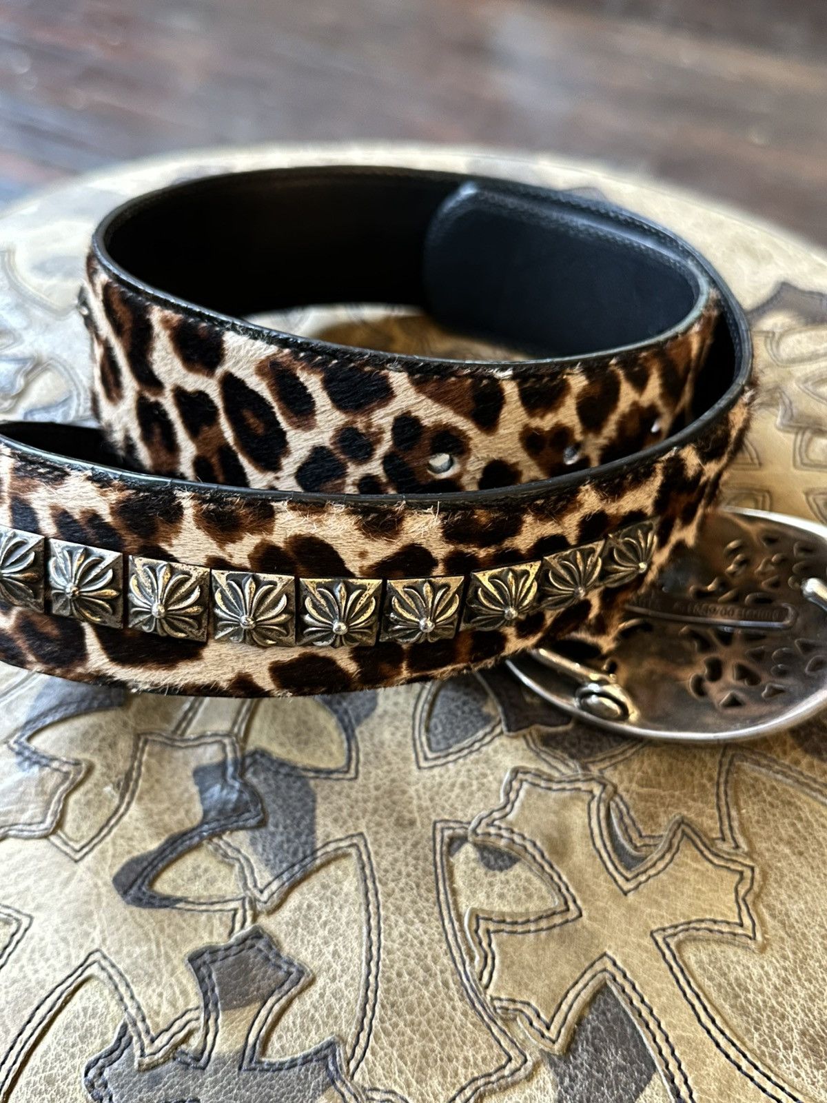 Chrome Hearts CHROME HEARTS 1/10 LEOPARD STUD BELT !!! Size 28 - 5 Thumbnail
