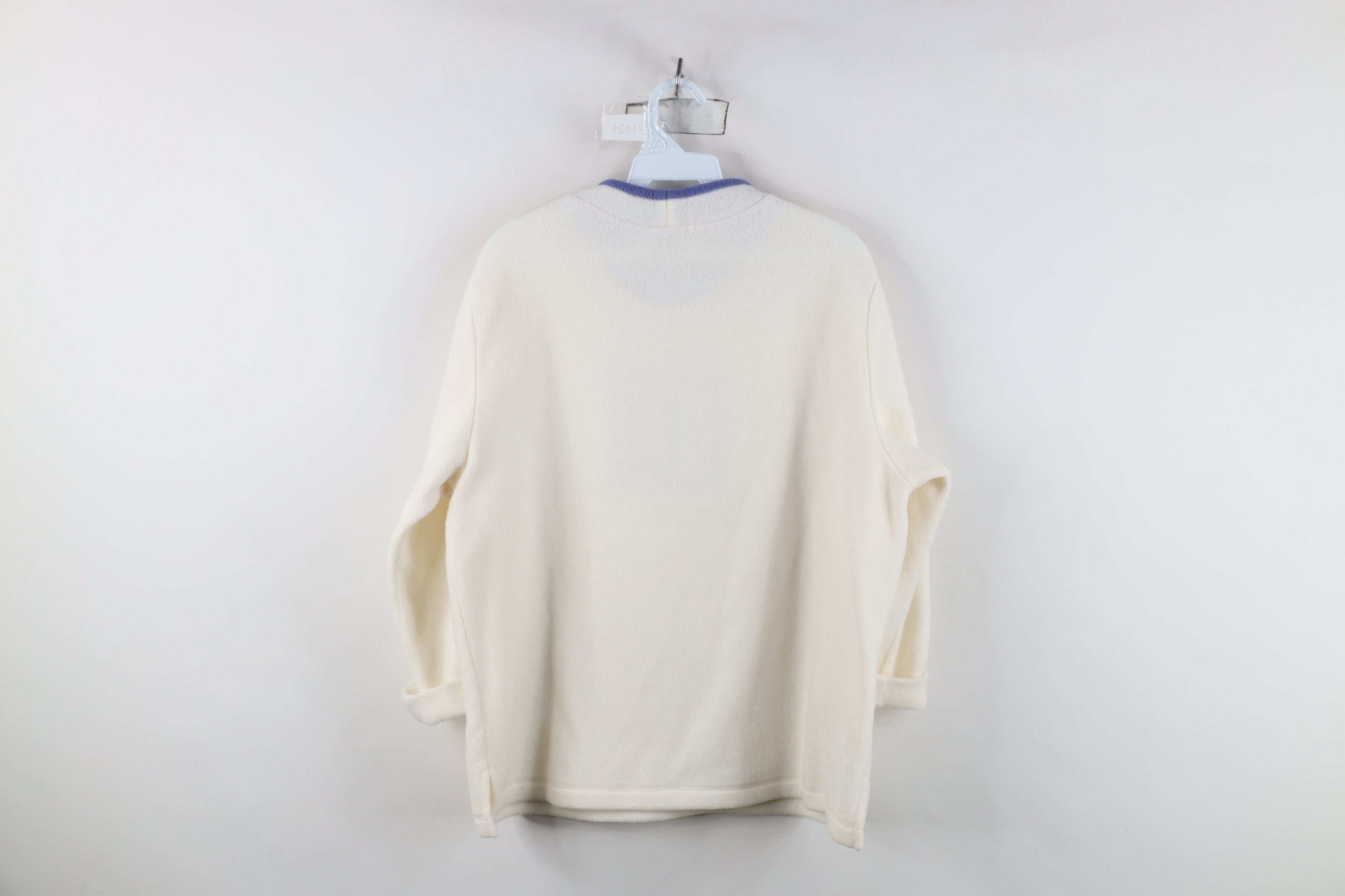 Vintage Vintage 90s Streetwear Christmas Snowflake Fleece Sweater Size L / US 10 / IT 46 - 8 Thumbnail