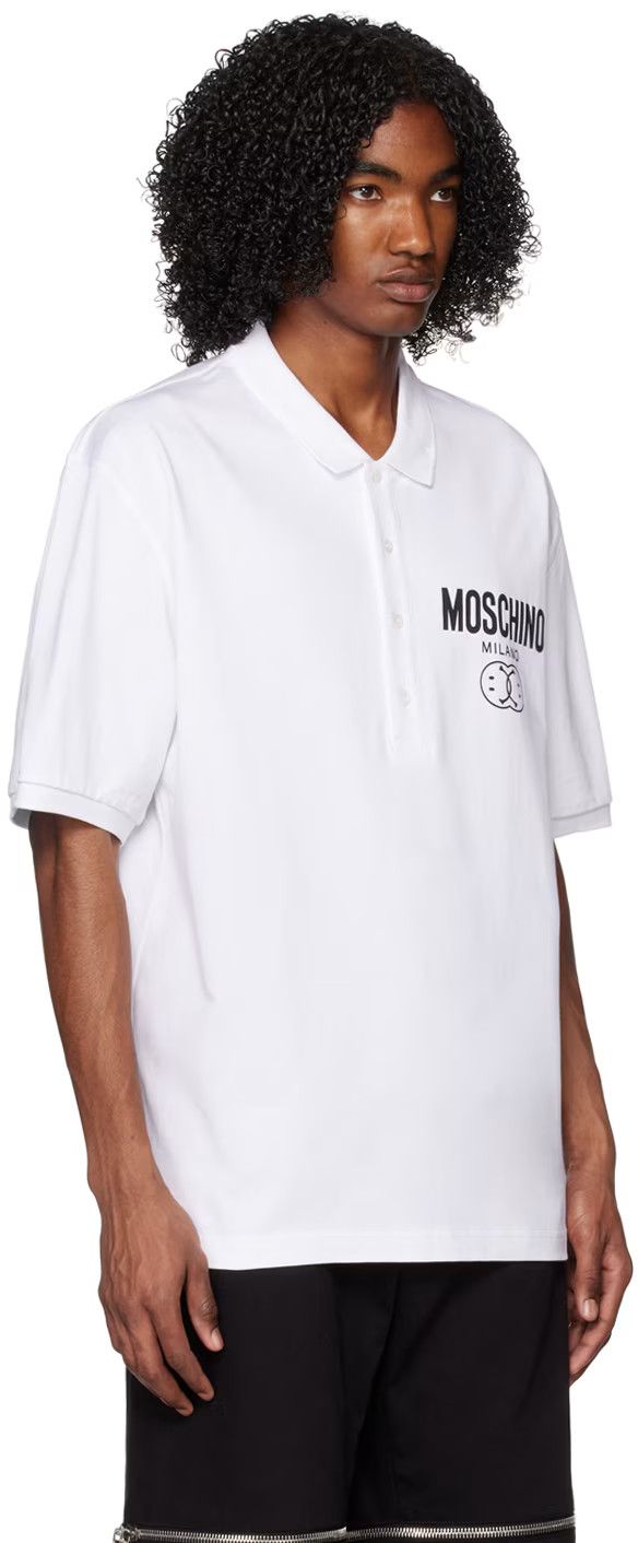 Moschino o1y0225 Logo Polo Shirt in White Size US S / EU 44-46 / 1 - 2 Thumbnail