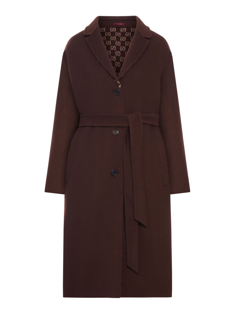 Gucci SINGLE-BREASTED COAT WITH "GG" MONOGRAM Size M / US 6-8 / IT 42-44 - 1 Thumbnail