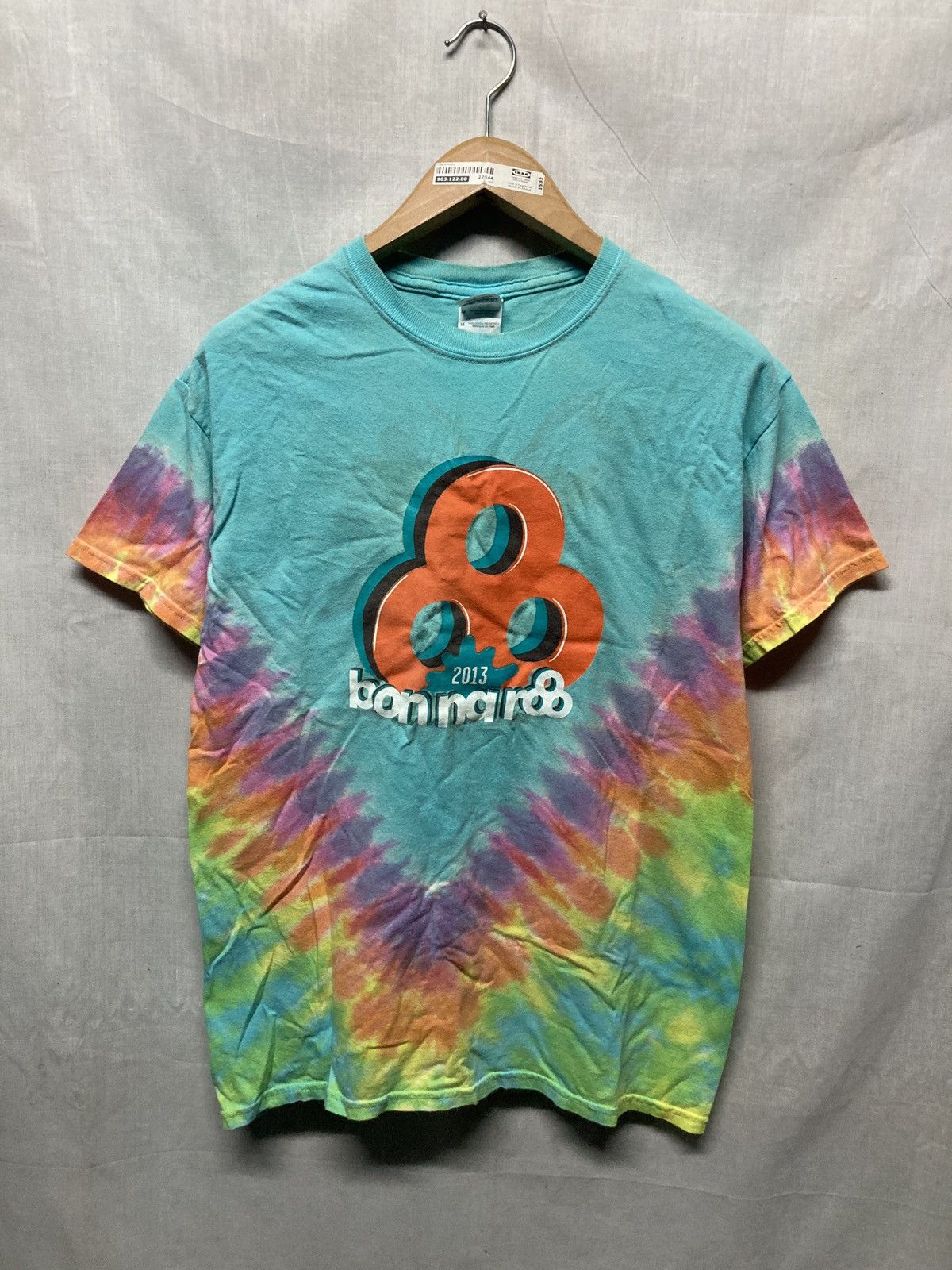 image of Band Tees x Tour Tee Bonnaroo 2013 Festival Band Tee in Tie Dye, Men's (Size Medium)