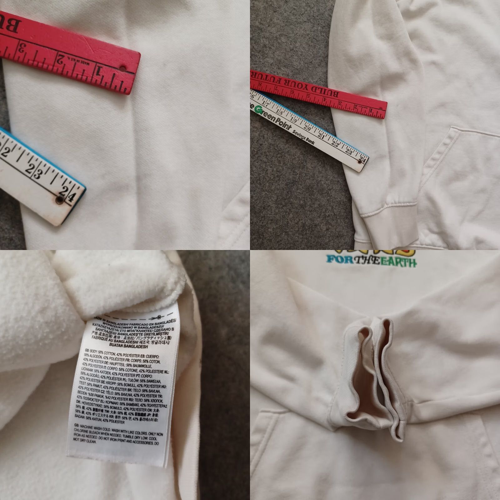 Vans VANS Mens Hoodie M Ivory Pullover Kangaroo Pocket Embroidered Logo For The Earth Zipper Pocket Size US M / EU 48-50 / 2 - 9 Thumbnail