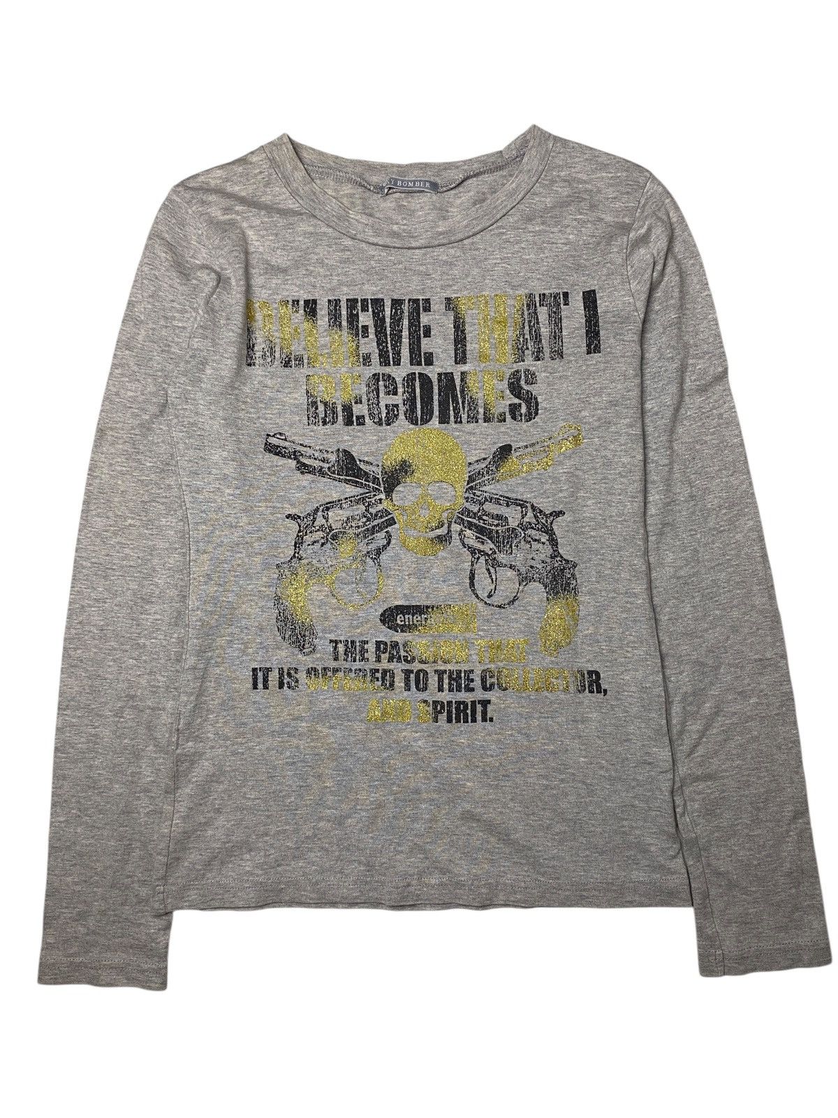 Japanese Brand 2000's Sky Bomber Skull Longsleeve Size US XS / EU 42 / 0 - 1 Thumbnail