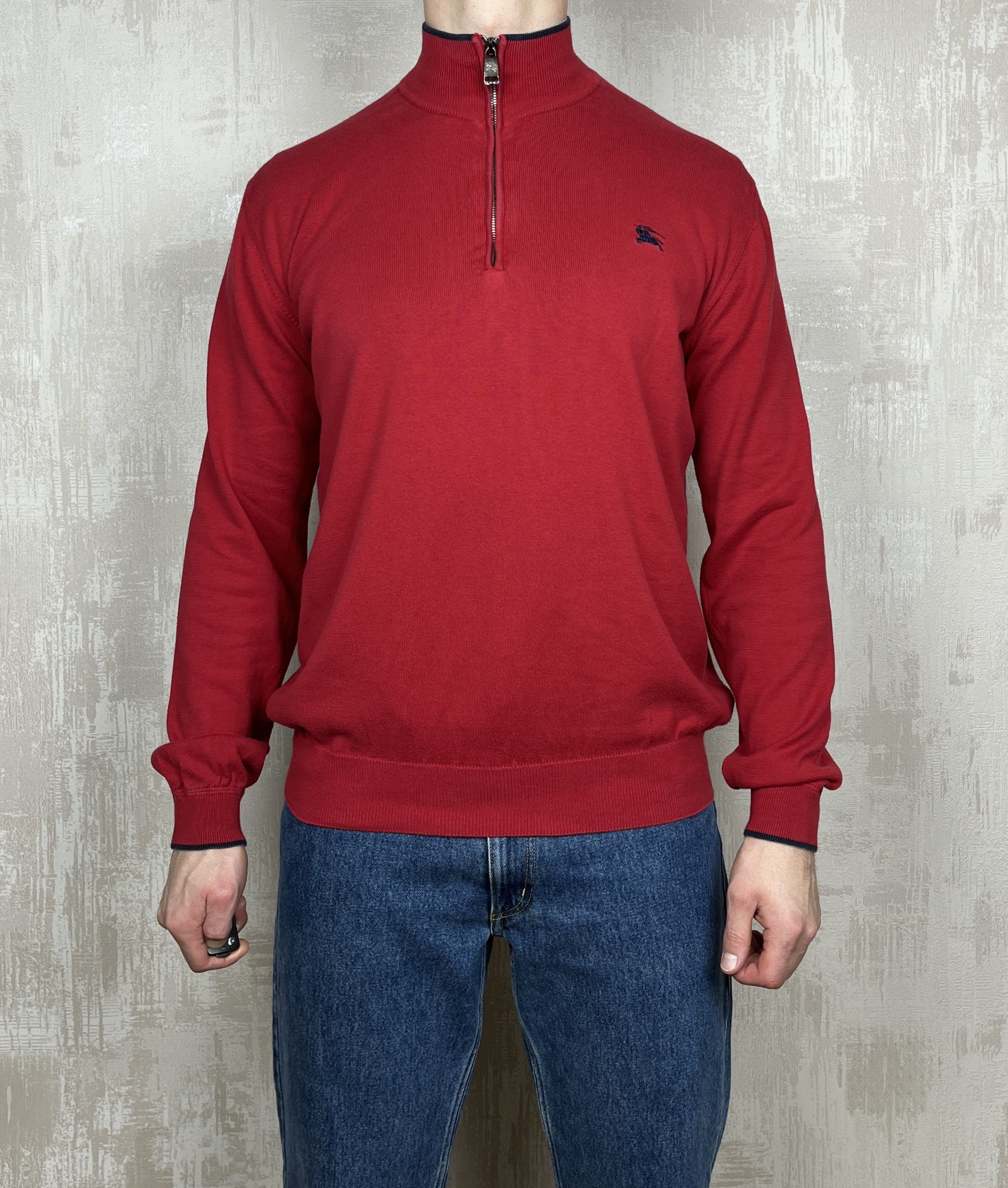 Burberry Burberry London Pullover Cotton Sweater 1/4 Zip Size US L / EU 52-54 / 3 - 2 Thumbnail