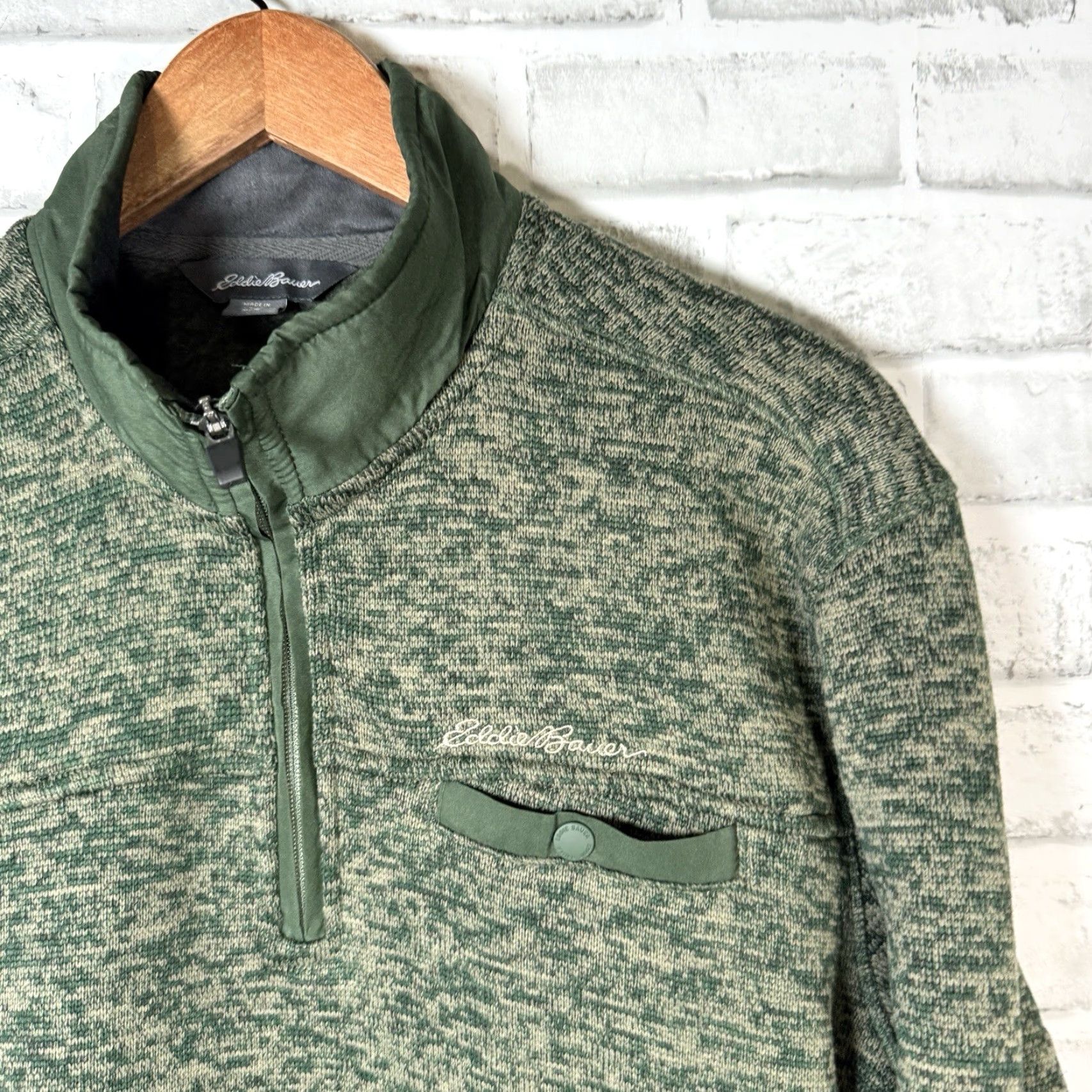 Eddie Bauer VINTAGE Eddie Bauer Green Half Zip Jacket Mens M Green Zip Jacket Mens M Size US M / EU 48-50 / 2 - 2 Thumbnail